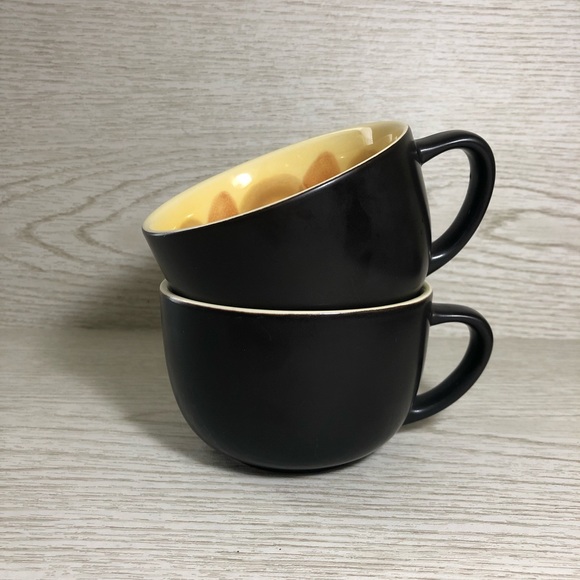 STARBUCKS 2 Large Black Coffee Mug Bone China. - Picture 5 of 6
